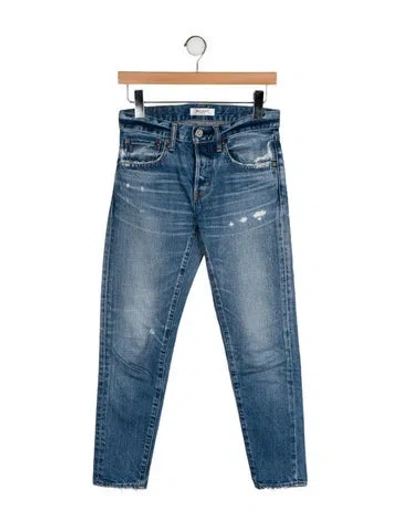 Pre-owned Moussy Mid-rise Skinny Leg Jeans In Blue