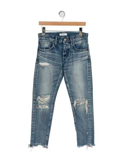 Pre-owned Moussy Mid-rise Skinny Leg Jeans In Blue