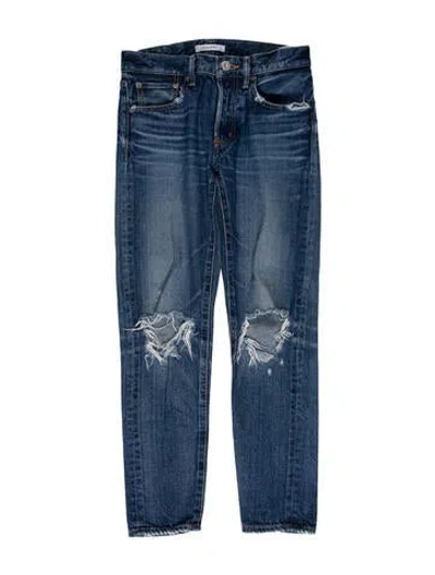Pre-owned Moussy Mid-rise Skinny Leg Jeans In Blue