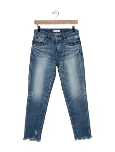 Pre-owned Moussy Mid-rise Skinny Leg Jeans In Blue