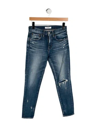 Pre-owned Moussy Mid-rise Skinny Leg Jeans In Blue