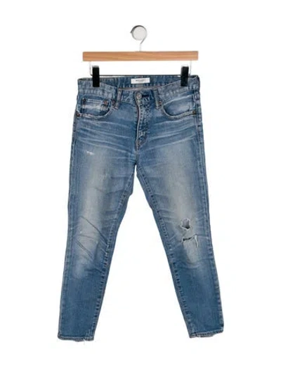 Pre-owned Moussy Mid-rise Skinny Leg Jeans In Blue