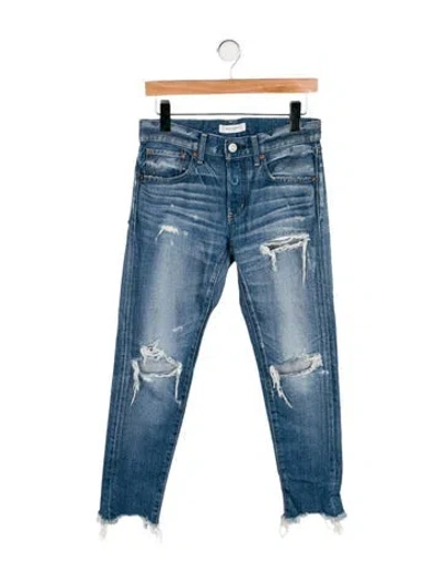 Pre-owned Moussy Mid-rise Skinny Leg Jeans In Blue