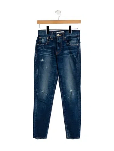 Pre-owned Moussy Mid-rise Skinny Leg Jeans In Blue