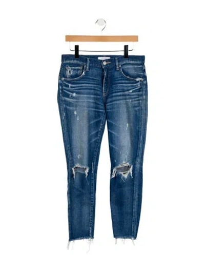 Pre-owned Moussy Mid-rise Skinny Leg Jeans In Blue