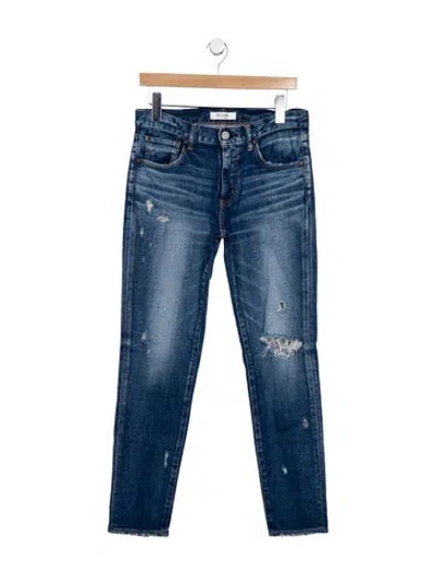 Pre-owned Moussy Mid-rise Skinny Leg Jeans In Blue