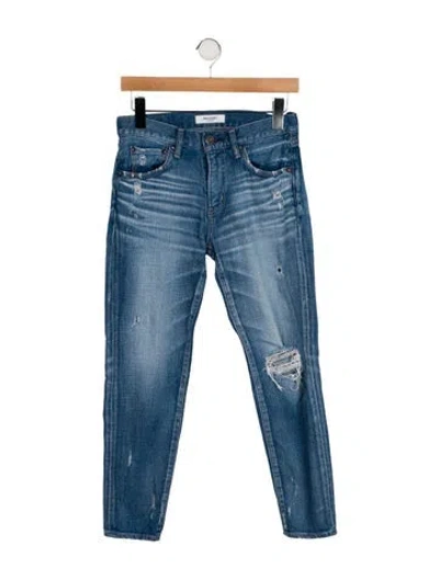 Pre-owned Moussy Mid-rise Skinny Leg Jeans In Blue
