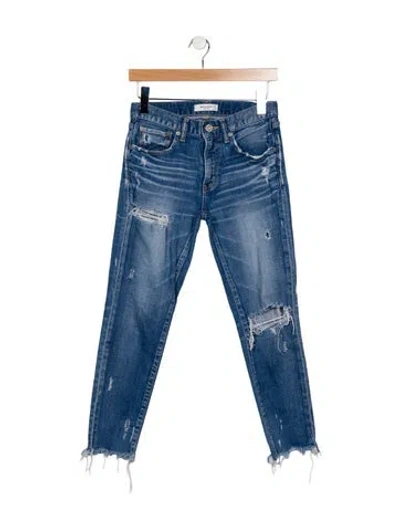 Pre-owned Moussy Mid-rise Skinny Leg Jeans In Blue