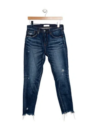 Pre-owned Moussy Mid-rise Skinny Leg Jeans In Blue