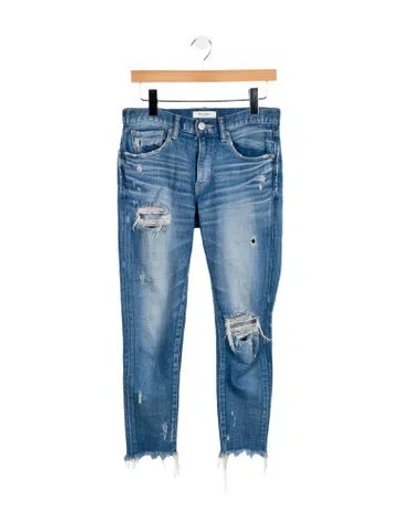 Pre-owned Moussy Mid-rise Skinny Leg Jeans In Blue