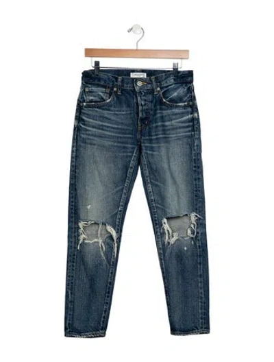 Pre-owned Moussy Mid-rise Skinny Leg Jeans In Blue
