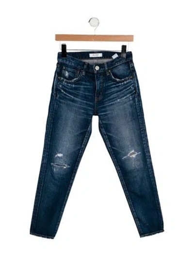 Pre-owned Moussy Mid-rise Skinny Leg Jeans In Blue