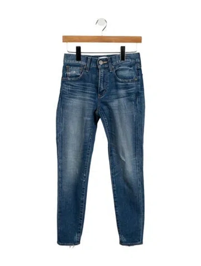Pre-owned Moussy Mid-rise Skinny Leg Jeans In Blue