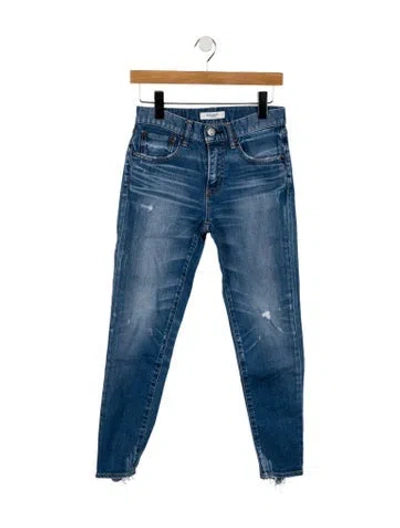 Pre-owned Moussy Mid-rise Skinny Leg Jeans In Blue