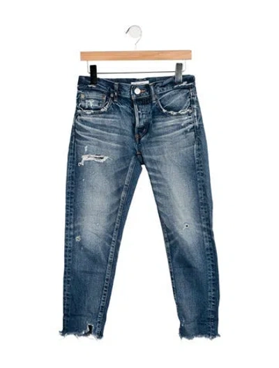 Pre-owned Moussy Mid-rise Skinny Leg Jeans In Blue