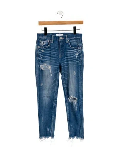 Pre-owned Moussy Mid-rise Skinny Leg Jeans In Blue