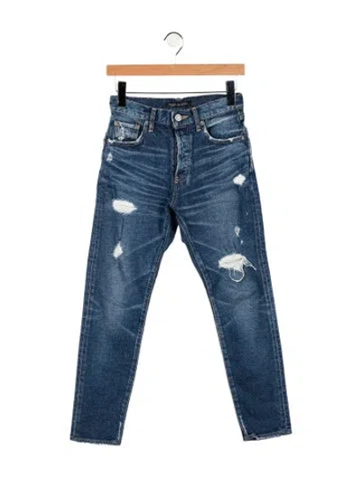 Pre-owned Moussy Mid-rise Skinny Leg Jeans In Blue
