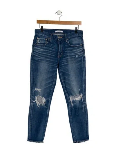 Pre-owned Moussy Mid-rise Skinny Leg Jeans In Blue