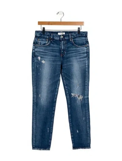 Pre-owned Moussy Mid-rise Skinny Leg Jeans In Blue