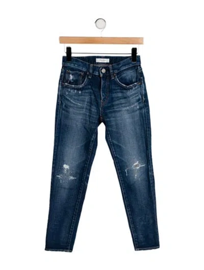 Pre-owned Moussy Mid-rise Skinny Leg Jeans In Blue
