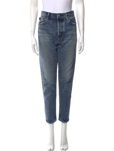 Pre-owned Moussy Mid-rise Skinny Leg Jeans In Blue
