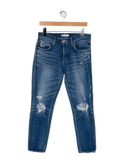 Pre-owned Moussy Mid-rise Skinny Leg Jeans In Blue