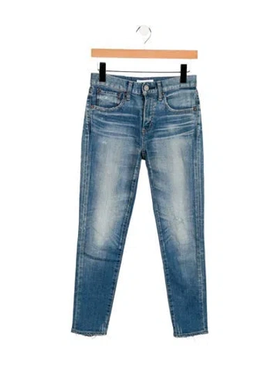 Pre-owned Moussy Mid-rise Skinny Leg Jeans In Blue