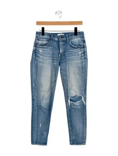 Pre-owned Moussy Mid-rise Skinny Leg Jeans In Blue