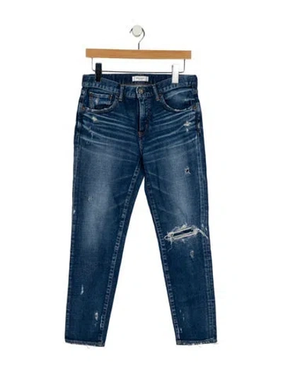 Pre-owned Moussy Mid-rise Skinny Leg Jeans In Blue