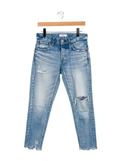 Pre-owned Moussy Mid-rise Skinny Leg Jeans In Blue