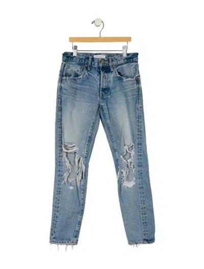 Pre-owned Moussy Mid-rise Skinny Leg Jeans In Blue