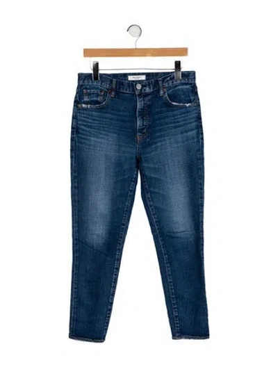 Pre-owned Moussy Mid-rise Skinny Leg Jeans In Blue