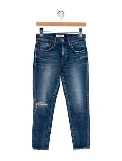 Pre-owned Moussy Mid-rise Skinny Leg Jeans In Blue