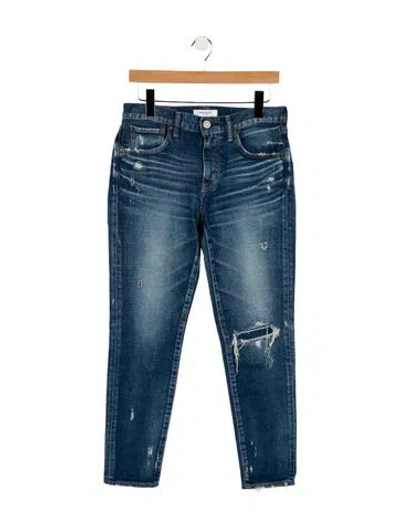 Pre-owned Moussy Mid-rise Skinny Leg Jeans In Blue