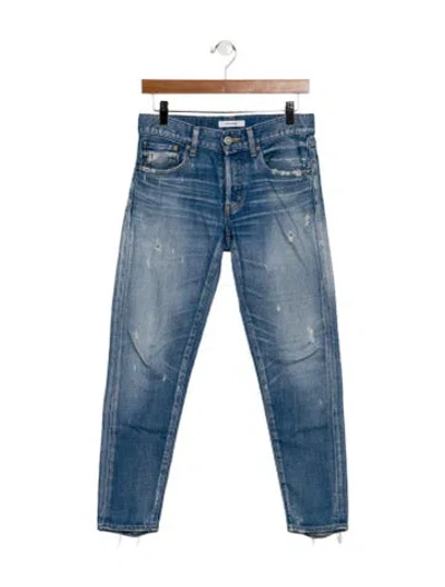 Pre-owned Moussy Mid-rise Skinny Leg Jeans In Blue