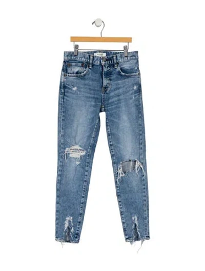 Pre-owned Moussy Mid-rise Skinny Leg Jeans In Blue