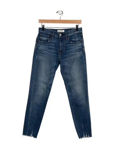 Pre-owned Moussy Mid-rise Skinny Leg Jeans In Blue