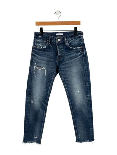 Pre-owned Moussy Mid-rise Skinny Leg Jeans In Blue