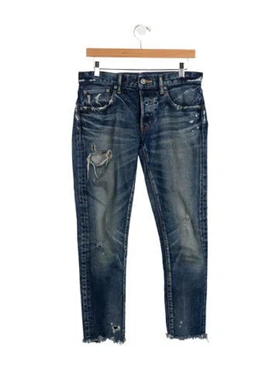 Pre-owned Moussy Mid-rise Skinny Leg Jeans In Blue