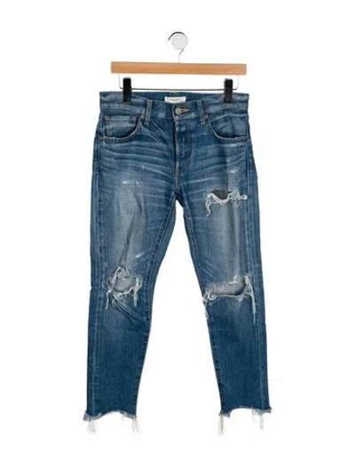 Pre-owned Moussy Mid-rise Skinny Leg Jeans In Blue
