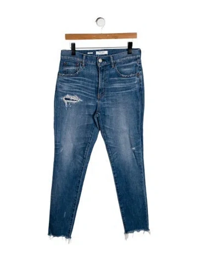 Pre-owned Moussy Mid-rise Skinny Leg Jeans In Blue