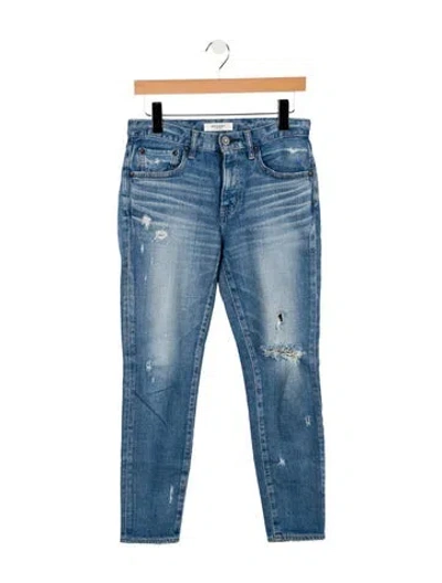 Pre-owned Moussy Mid-rise Skinny Leg Jeans In Blue