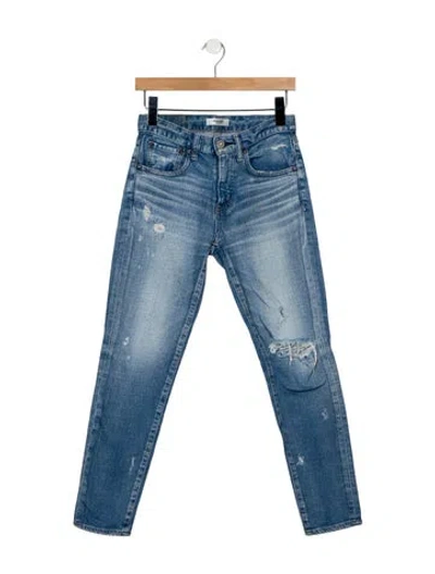 Pre-owned Moussy Mid-rise Skinny Leg Jeans In Blue