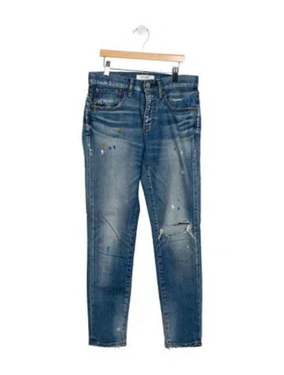 Pre-owned Moussy Mid-rise Skinny Leg Jeans In Blue