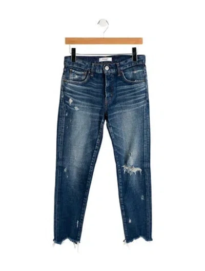 Pre-owned Moussy Mid-rise Skinny Leg Jeans In Blue