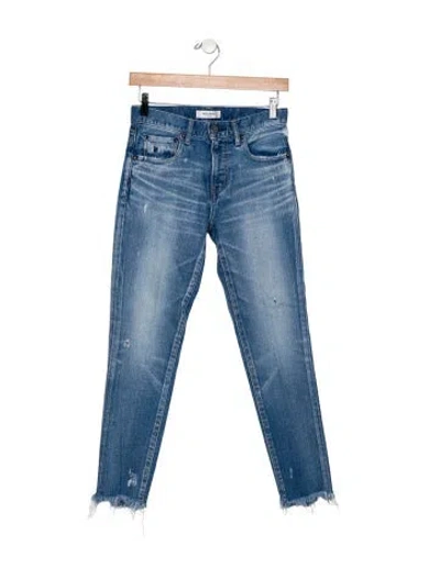 Pre-owned Moussy Mid-rise Skinny Leg Jeans In Blue