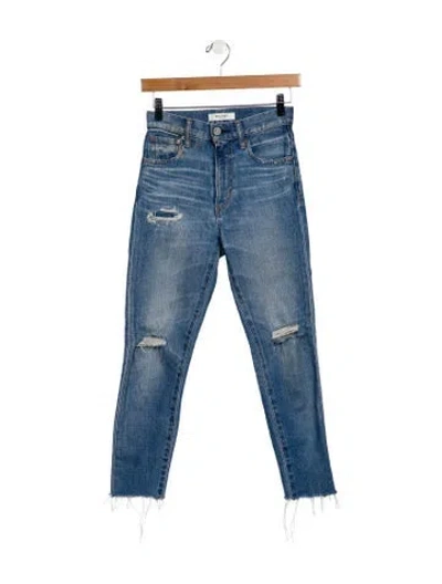 Pre-owned Moussy Mid-rise Skinny Leg Jeans In Blue