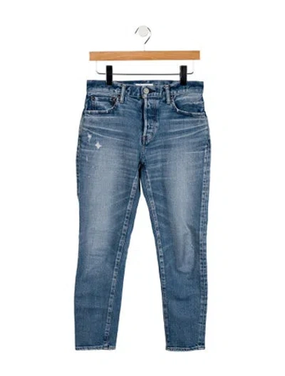 Pre-owned Moussy Mid-rise Skinny Leg Jeans In Blue