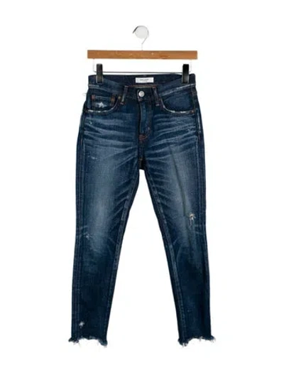 Pre-owned Moussy Mid-rise Skinny Leg Jeans In Blue