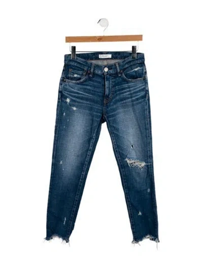 Pre-owned Moussy Mid-rise Skinny Leg Jeans In Blue
